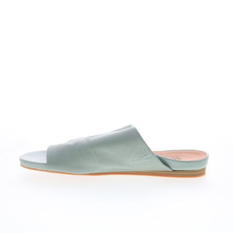 SoftWalk Camano S2205-312 Womens Green Leather Slides Sandals Shoes