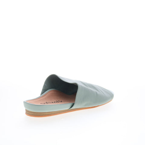 SoftWalk Camano S2205-312 Womens Green Leather Slides Sandals Shoes