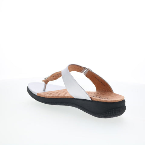 SoftWalk Talara S2215-041 Womens Sliver Synthetic Thong Sandals Shoes