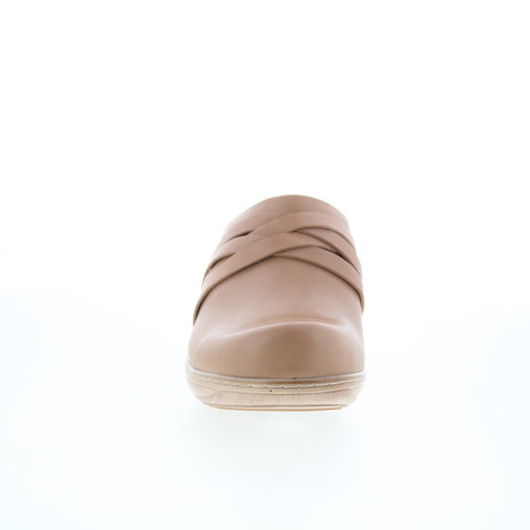 SoftWalk Mackay S2226-253 Womens Brown Leather Slip On Clog Flats Shoes