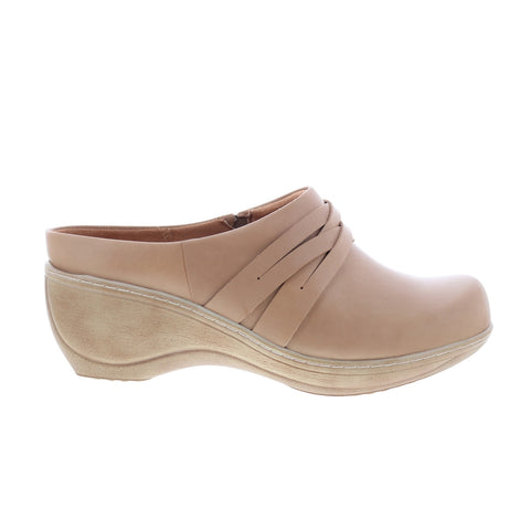 SoftWalk Mackay S2226-253 Womens Brown Leather Slip On Clog Flats Shoes
