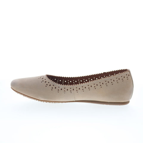 SoftWalk Selma S2228-057 Womens Gray Nubuck Slip On Ballet Flats Shoes