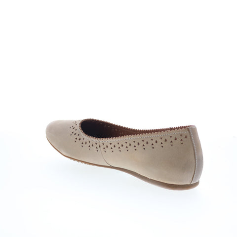 SoftWalk Selma S2228-057 Womens Gray Nubuck Slip On Ballet Flats Shoes