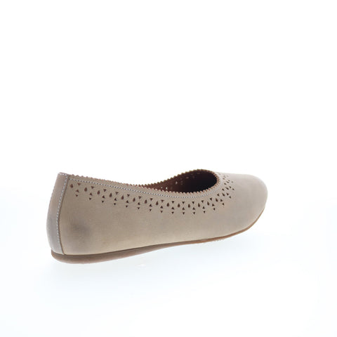 SoftWalk Selma S2228-057 Womens Gray Nubuck Slip On Ballet Flats Shoes