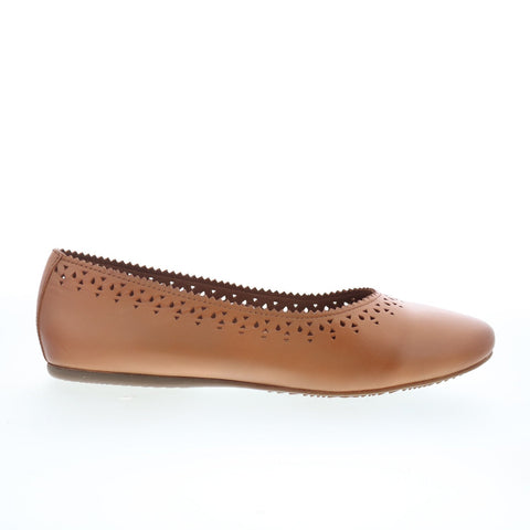 SoftWalk Selma S2228-253 Womens Brown Leather Slip On Ballet Flats Shoes
