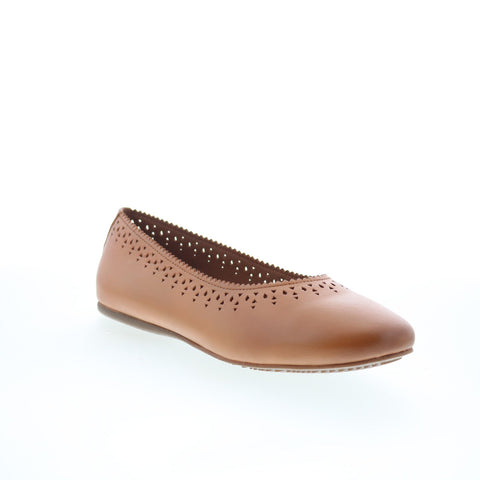 SoftWalk Selma S2228-253 Womens Brown Leather Slip On Ballet Flats Shoes