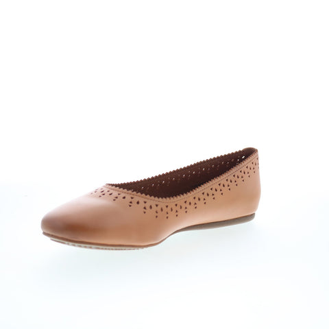 SoftWalk Selma S2228-253 Womens Brown Leather Slip On Ballet Flats Shoes