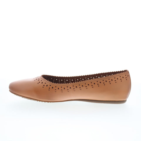 SoftWalk Selma S2228-253 Womens Brown Leather Slip On Ballet Flats Shoes
