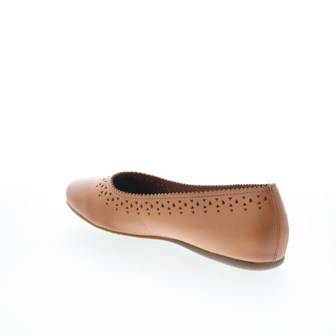 SoftWalk Selma S2228-253 Womens Brown Leather Slip On Ballet Flats Shoes