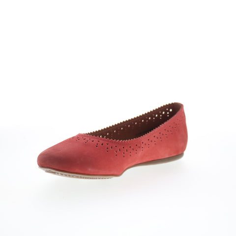 SoftWalk Selma S2228-604 Womens Red Leather  Slip On Ballet Flats Shoes