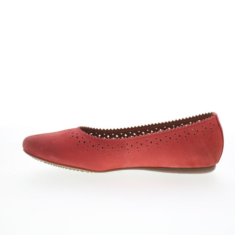 SoftWalk Selma S2228-604 Womens Red Leather  Slip On Ballet Flats Shoes