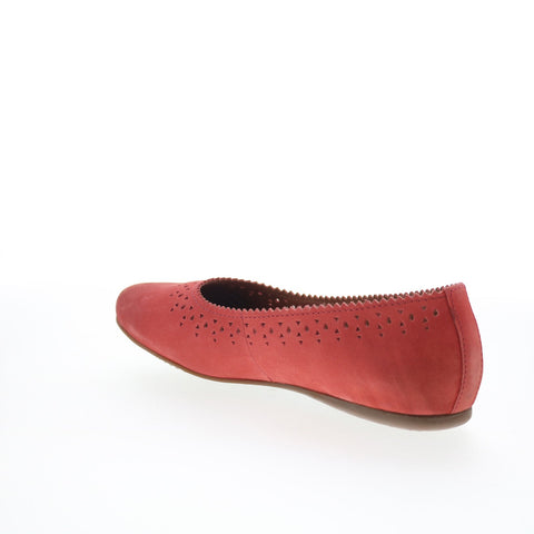 SoftWalk Selma S2228-604 Womens Red Leather  Slip On Ballet Flats Shoes