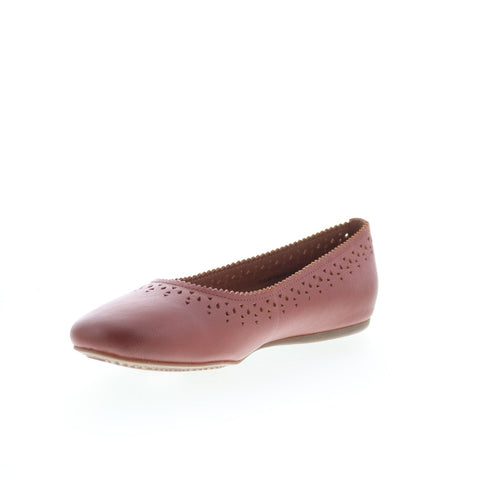 SoftWalk Selma S2228-650 Womens Brown Leather Slip On Ballet Flats Shoes