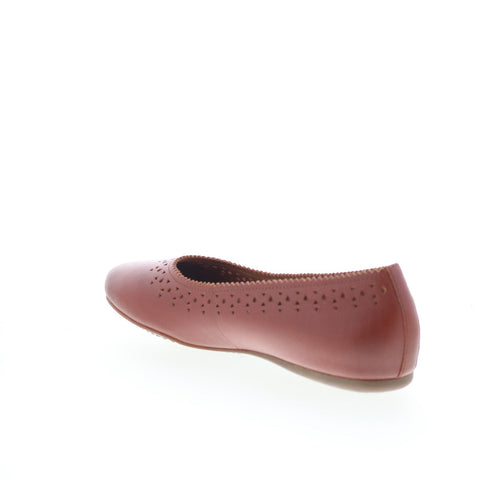 SoftWalk Selma S2228-650 Womens Brown Leather Slip On Ballet Flats Shoes