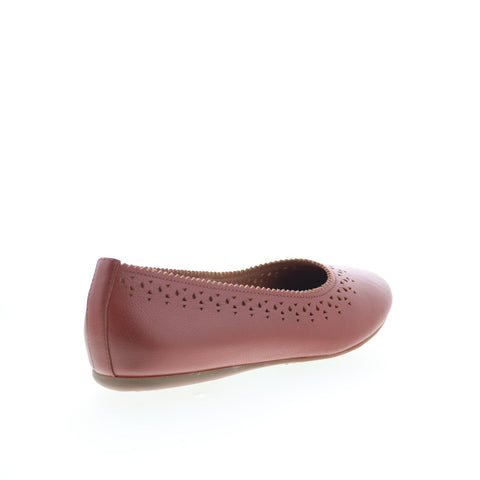 SoftWalk Selma S2228-650 Womens Brown Leather Slip On Ballet Flats Shoes