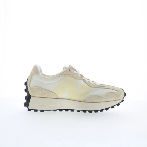 New Balance 327 WS327UE Womens Beige Suede Lace Up Lifestyle Sneakers Shoes