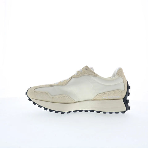 New Balance 327 WS327UE Womens Beige Suede Lace Up Lifestyle Sneakers Shoes