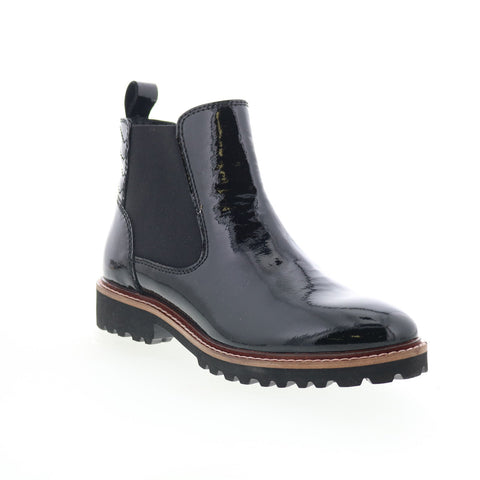 SoftWalk Indy S2251-005 Womens Black Leather Slip On Chelsea Boots