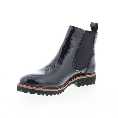 SoftWalk Indy S2251-005 Womens Black Leather Slip On Chelsea Boots