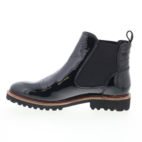 SoftWalk Indy S2251-005 Womens Black Leather Slip On Chelsea Boots