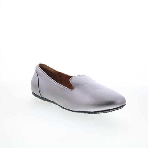 SoftWalk Shelby S2258-033 Womens Gray Leather Slip On Loafer Flats Shoes
