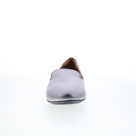 SoftWalk Shelby S2258-033 Womens Gray Leather Slip On Loafer Flats Shoes