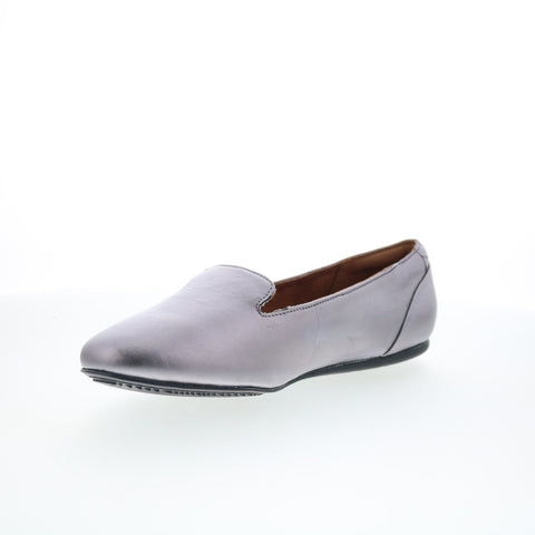SoftWalk Shelby S2258-033 Womens Gray Leather Slip On Loafer Flats Shoes