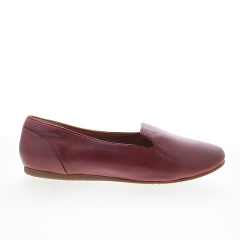 SoftWalk Shelby S2258-601 Womens Red Leather Slip On Loafer Flats Shoes
