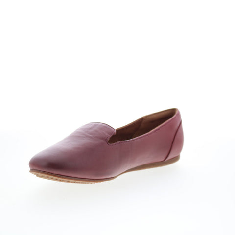 SoftWalk Shelby S2258-601 Womens Red Leather Slip On Loafer Flats Shoes
