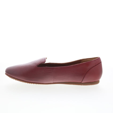 SoftWalk Shelby S2258-601 Womens Red Leather Slip On Loafer Flats Shoes
