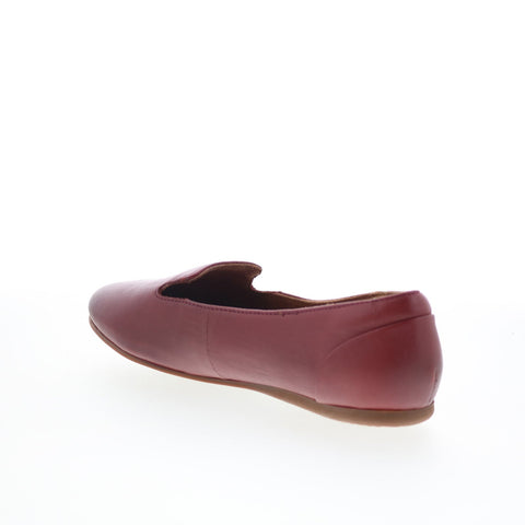 SoftWalk Shelby S2258-601 Womens Red Leather Slip On Loafer Flats Shoes