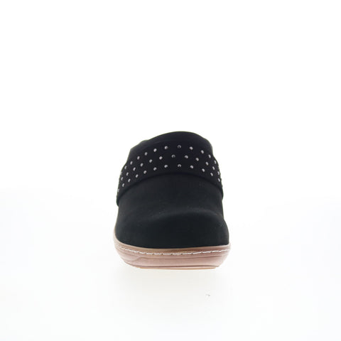 SoftWalk Marana S2312-004 Womens Black Nubuck Slip On Clog Flats Shoes