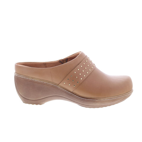 SoftWalk Marana S2312-253 Womens Brown Leather Slip On Clog Flats Shoes