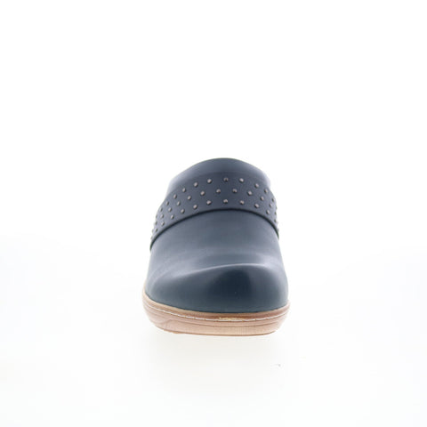 SoftWalk Marana S2312-469 Womens Black Leather Slip On Clog Flats Shoes
