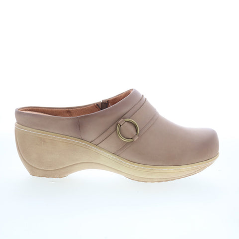 SoftWalk Macintyre S2361-117 Womens Brown Leather Clog Flats Shoes