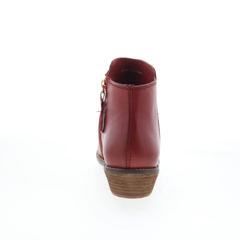 SoftWalk Rocklin 2.0 S2364-601 Womens Red Leather Ankle & Booties Boots