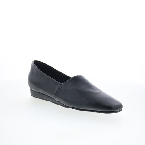 SoftWalk Vale S2368-001 Womens Black Leather Slip On Loafer Flats Shoes