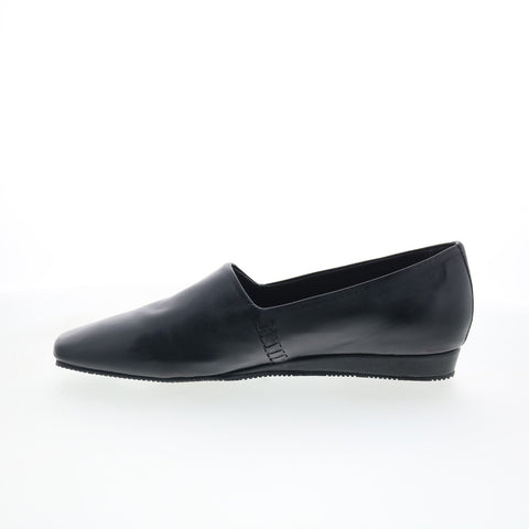 SoftWalk Vale S2368-001 Womens Black Leather Slip On Loafer Flats Shoes