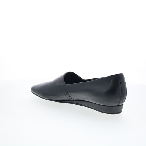 SoftWalk Vale S2368-001 Womens Black Leather Slip On Loafer Flats Shoes