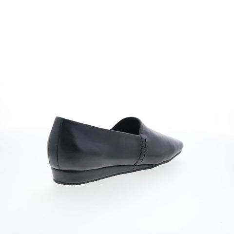 SoftWalk Vale S2368-001 Womens Black Leather Slip On Loafer Flats Shoes