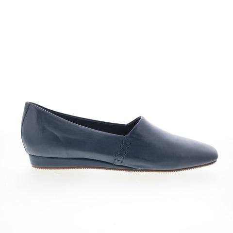 SoftWalk Vale S2368-400 Womens Blue Leather Slip On Loafer Flats Shoes