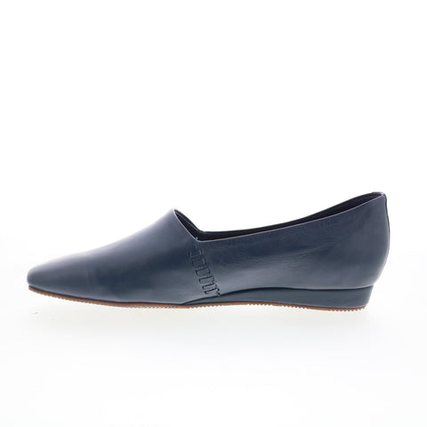 SoftWalk Vale S2368-400 Womens Blue Leather Slip On Loafer Flats Shoes