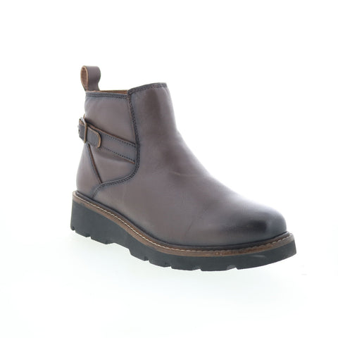 SoftWalk Waneta S2370-063 Womens Brown Leather Ankle & Booties Boots