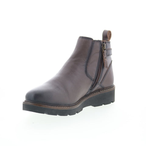 SoftWalk Waneta S2370-063 Womens Brown Leather Ankle & Booties Boots