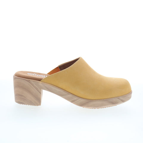 SoftWalk Felida S2405-753 Womens Yellow Nubuck Heeled Sandals Shoes