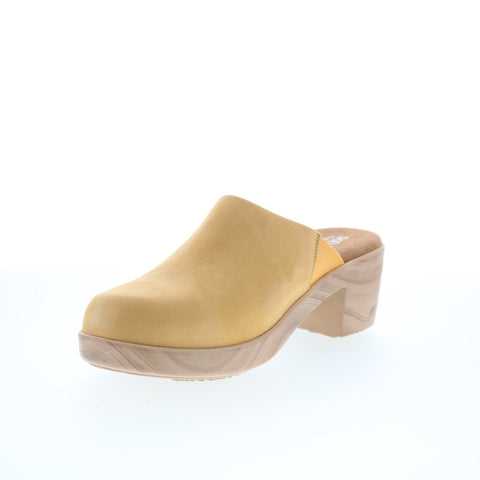 SoftWalk Felida S2405-753 Womens Yellow Nubuck Heeled Sandals Shoes