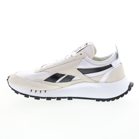 Reebok Classic Leather Legacy Mens White Nylon Lifestyle Sneakers Shoes