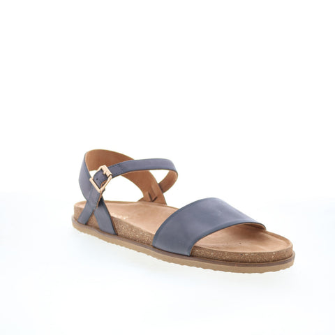 Softwalk Upland S2419-400 Womens Blue Wide Leather Strap Sandals Shoes