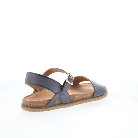 Softwalk Upland S2419-400 Womens Blue Wide Leather Strap Sandals Shoes