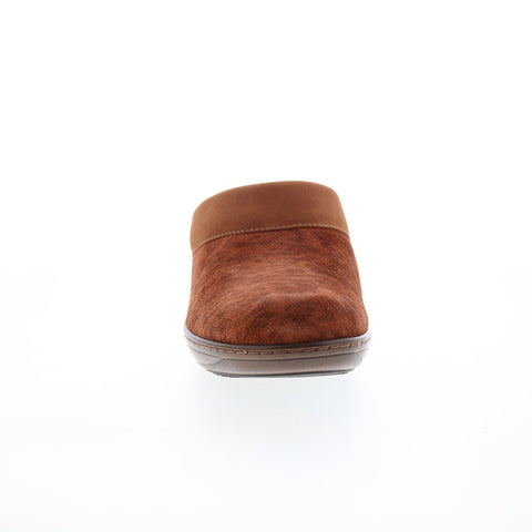 Softwalk Murietta S6015-954 Womens Brown Suede Slip On Clog Flats Shoes